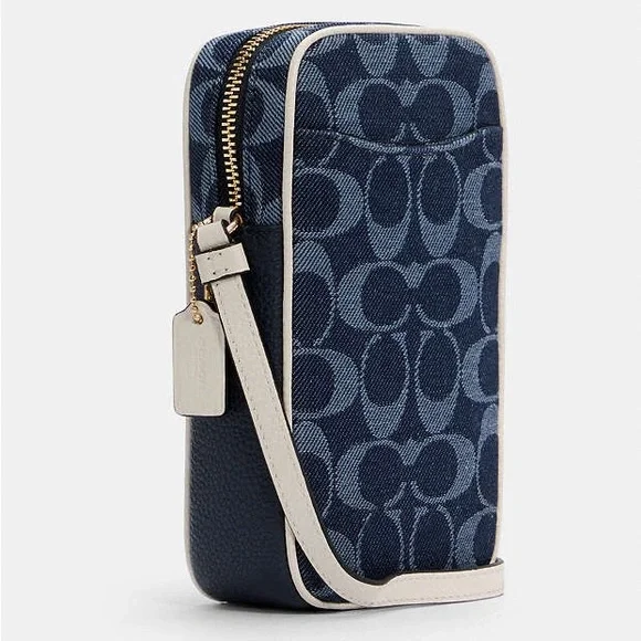 Coach North/South Crossbody In Signature Jacquard denim style - Picture 4 of 14